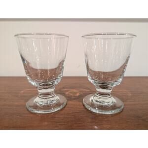 Libbey Embassy Footed Rocks Glasses - Retro Mid Century Barware